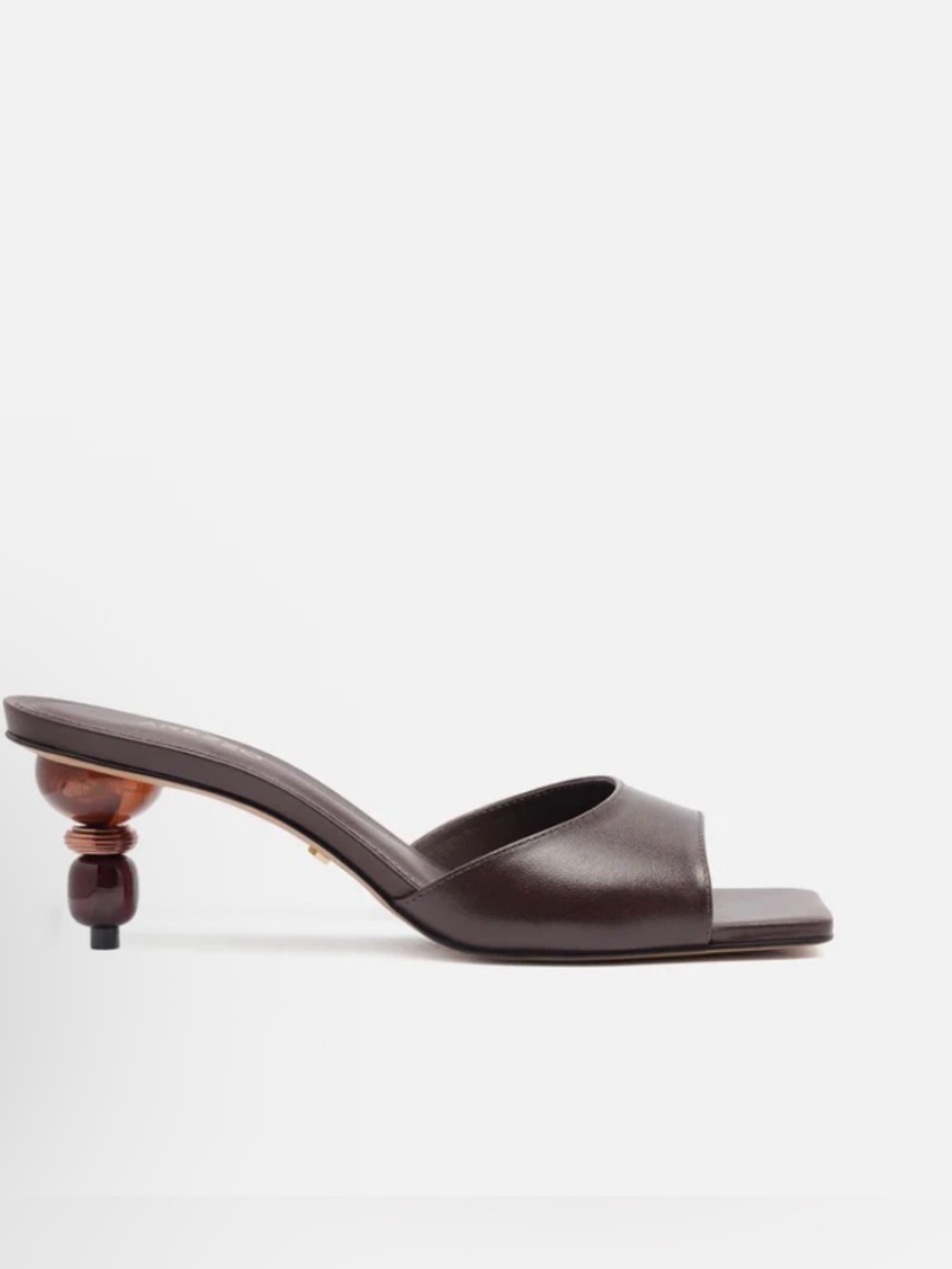 Bree Low Stiletto Mule Leather Sandal